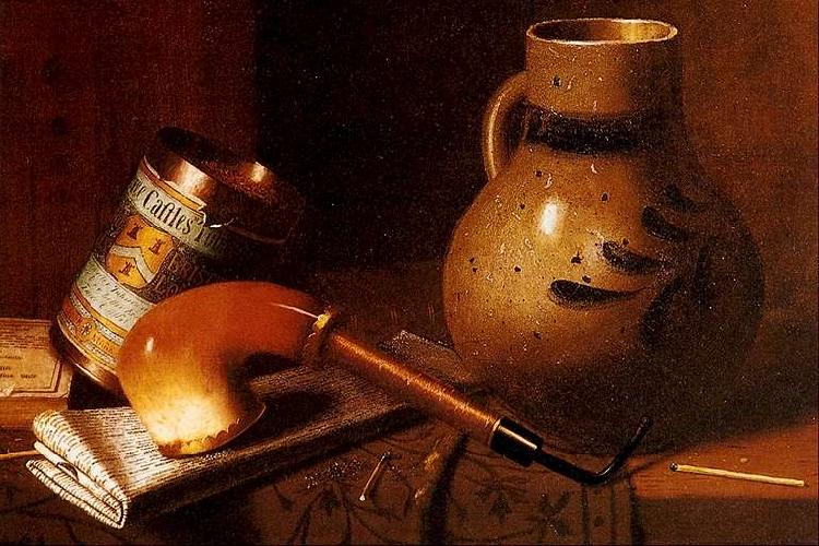 William Michael Harnett Still Life with Pipe and Tobacco Sweden oil painting art